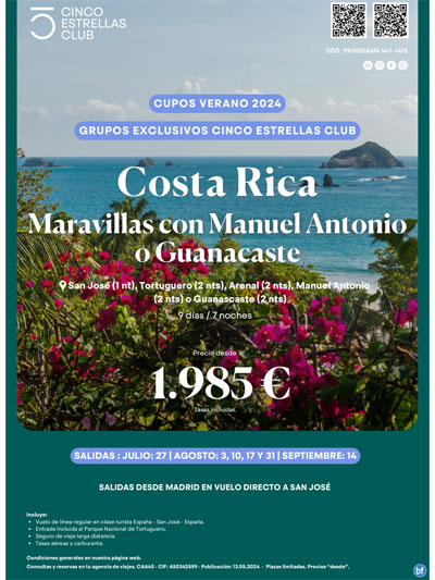 Costa Rica - Maravillas con Manuel Antonio o Guanacaste