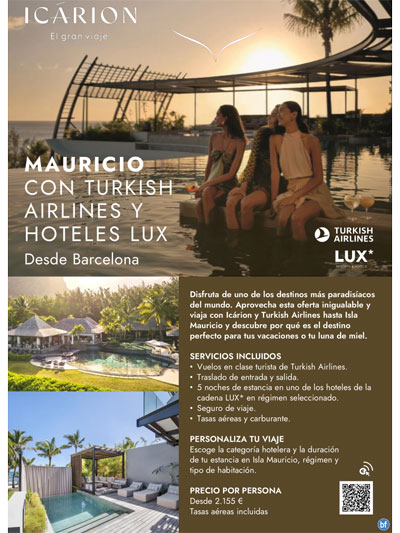 Mauricio con Turkish Airlines y Hoteles Lux